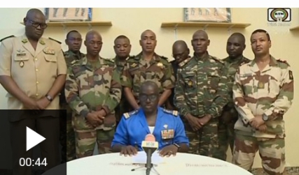 NIGER.                     Niger soldiers declare coup on national&nbsp;TV